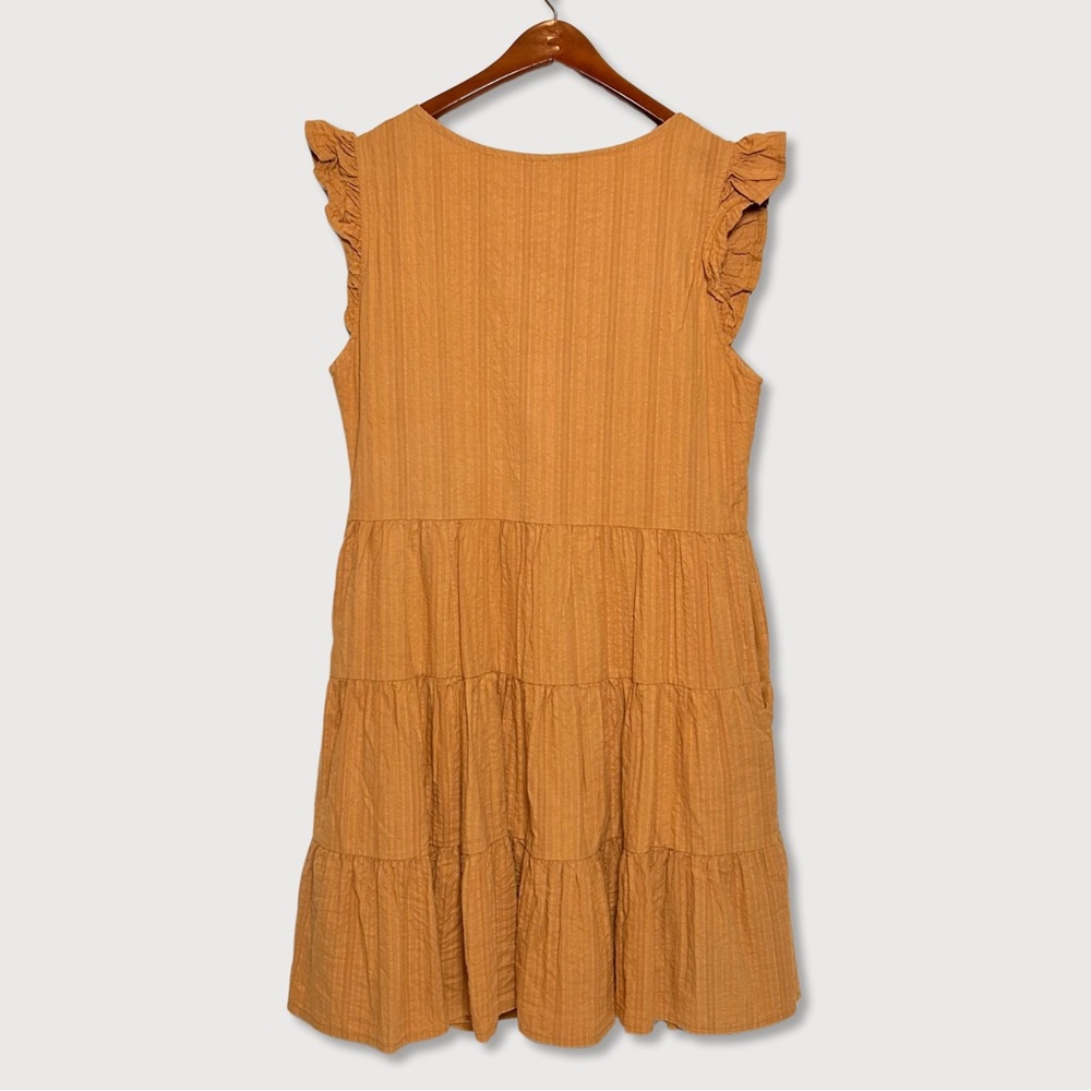 Mustard Ruffle Dress - Picture 4 of 6